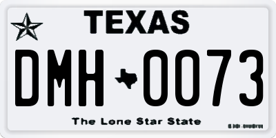 TX license plate DMH0073