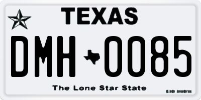 TX license plate DMH0085