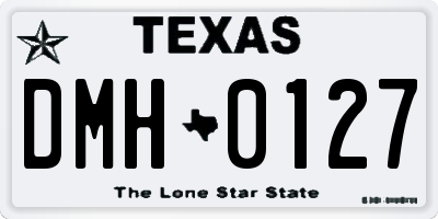 TX license plate DMH0127