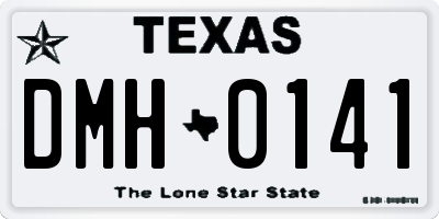 TX license plate DMH0141
