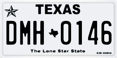 TX license plate DMH0146