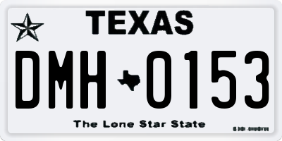 TX license plate DMH0153