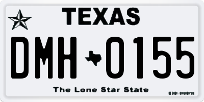 TX license plate DMH0155