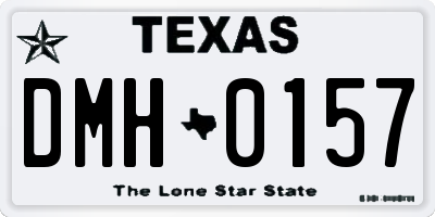 TX license plate DMH0157