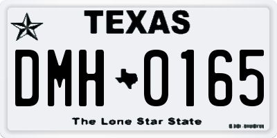 TX license plate DMH0165