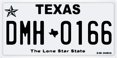 TX license plate DMH0166