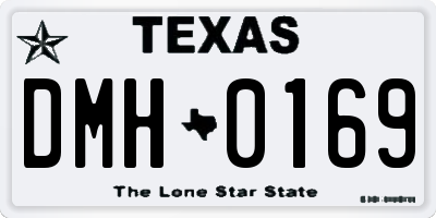 TX license plate DMH0169