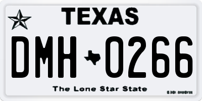 TX license plate DMH0266