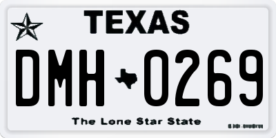 TX license plate DMH0269