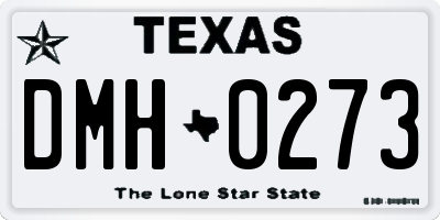 TX license plate DMH0273