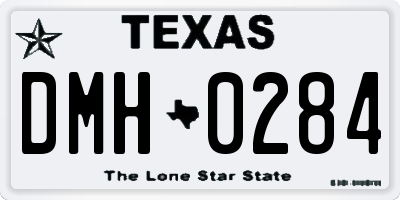 TX license plate DMH0284