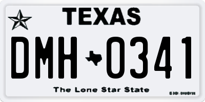 TX license plate DMH0341