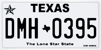 TX license plate DMH0395
