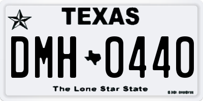 TX license plate DMH0440