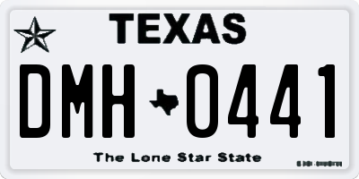 TX license plate DMH0441