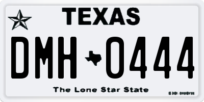 TX license plate DMH0444