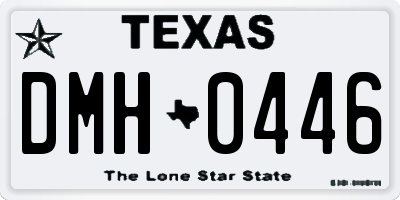 TX license plate DMH0446