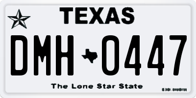 TX license plate DMH0447