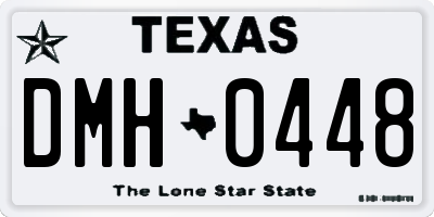 TX license plate DMH0448