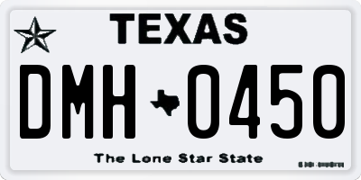 TX license plate DMH0450