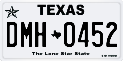 TX license plate DMH0452