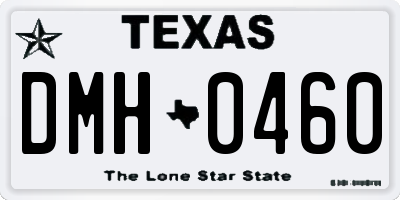 TX license plate DMH0460