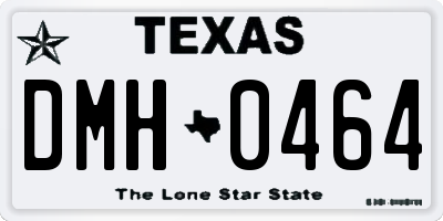 TX license plate DMH0464