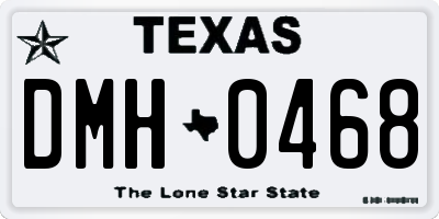 TX license plate DMH0468