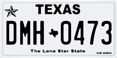 TX license plate DMH0473