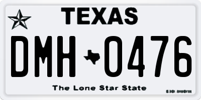 TX license plate DMH0476