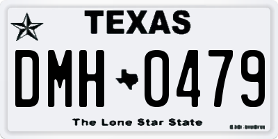 TX license plate DMH0479