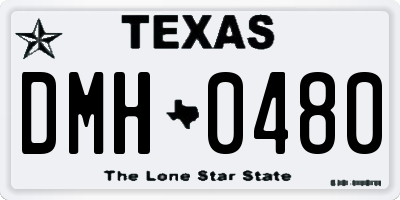 TX license plate DMH0480