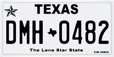 TX license plate DMH0482