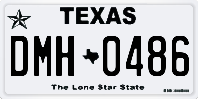 TX license plate DMH0486