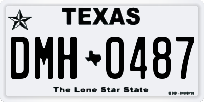 TX license plate DMH0487