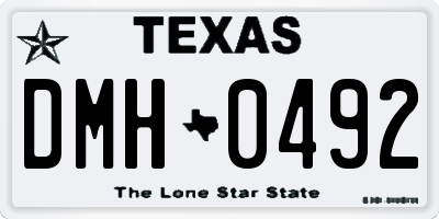 TX license plate DMH0492