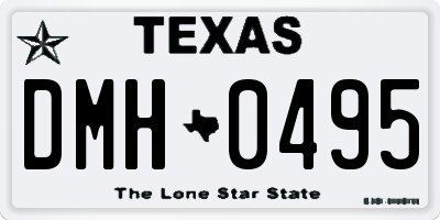 TX license plate DMH0495