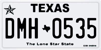 TX license plate DMH0535