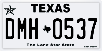 TX license plate DMH0537