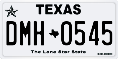 TX license plate DMH0545