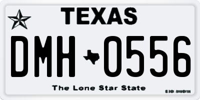 TX license plate DMH0556