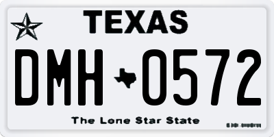 TX license plate DMH0572