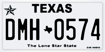 TX license plate DMH0574