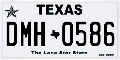 TX license plate DMH0586