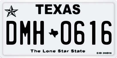 TX license plate DMH0616