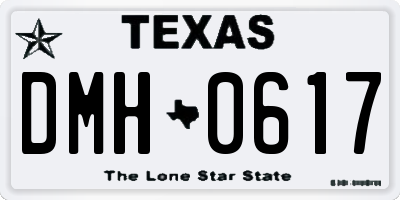 TX license plate DMH0617