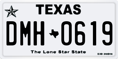 TX license plate DMH0619