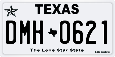 TX license plate DMH0621