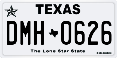 TX license plate DMH0626