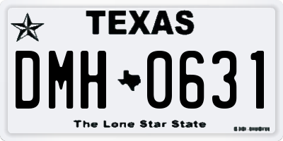 TX license plate DMH0631